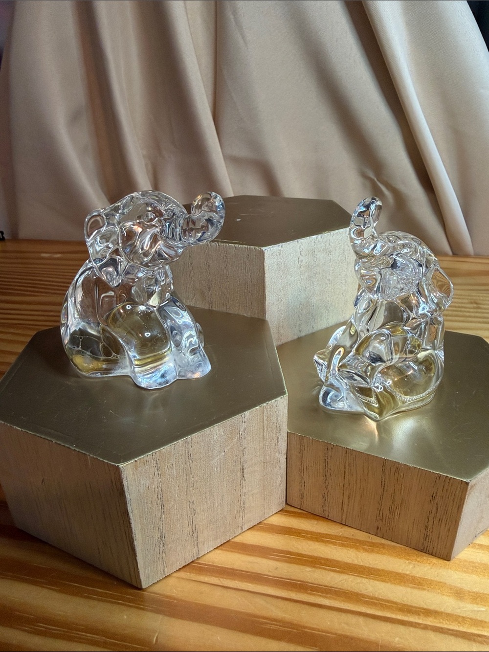 Vintage Lenox Fine Crystal Elephant Salt & Pepper Shakers Set
